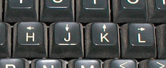 vim hjkl arrow keys on ADM-3A