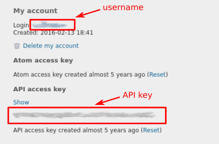 View API access key in Redmine